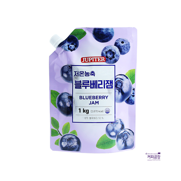 쥬피터 저온농축 블루베리 잼 1kg