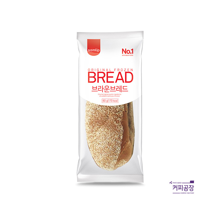 (냉동)삼립 브라운브레드 60g x 18봉(박스) 부시맨빵