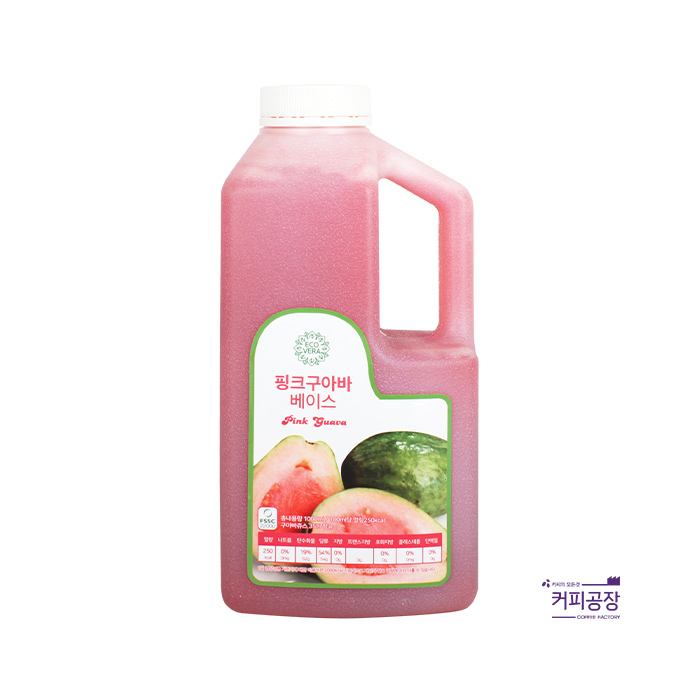 에코베라 핑크구아바 음료베이스 1L (냉장) 구아바