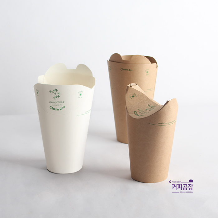 친환경 버터플라이컵 (40개입) 1봉 12oz / 폴더컵 종이컵