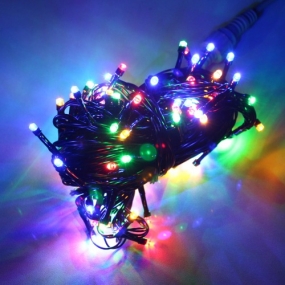 크리스마스 트리전구 LED 24V 100구 검정선(연결형)
